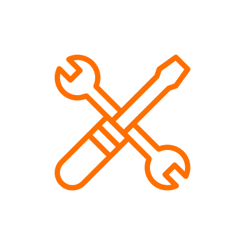 symbole d'outils une clé et un tournevis pour illustrer nos services